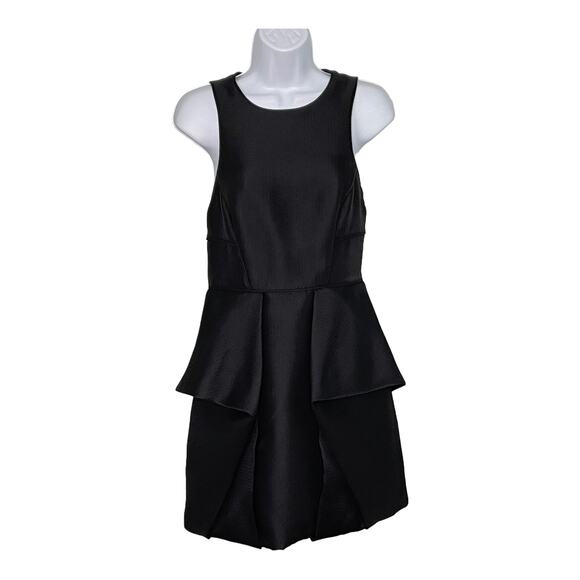 Tibi Open Back Peplum Dress Black 4 - Picture 14 of 14